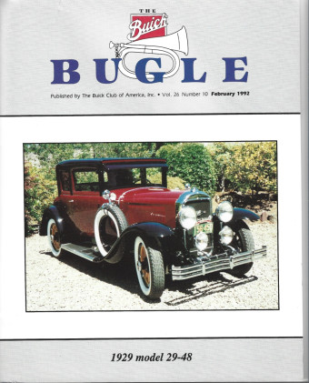 THE BUICK BUGLE 1992 FEB - '29 MODEL 29-48, '48 MODEL 51